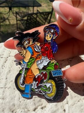 Othr Colorful Anime Motorcycle Enamel Pin — Blue, Red, Green, Yellow, Black